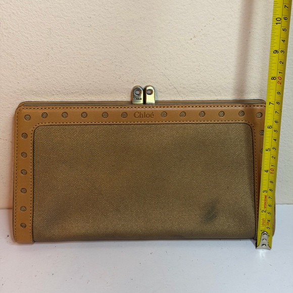 Chloé Canvas/Leather Clutch Bag - Picture 3 of 12
